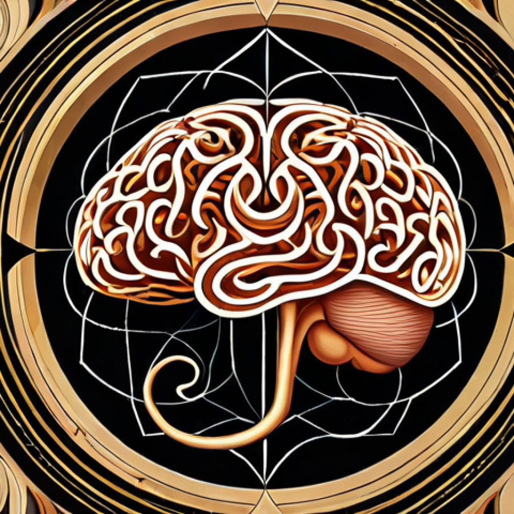 Unraveling Patterns in Sound and Vision**
An intricate visual representation of the human mind perceiving hidden patterns. Intertwined musical notes and abstract lines form complex, yet harmonious structures. A stylized brain or eye is at the center, surrounded by elements that click into place, revealing underlying order. Incorporate subtle geometric patterns inspired by traditional Malay art. High detail, conceptual art, bright illumination, digital painting.

**