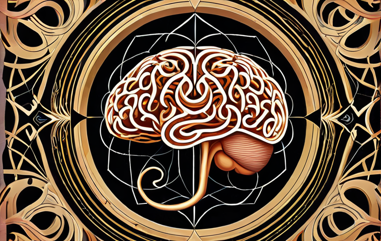 Unraveling Patterns in Sound and Vision**
An intricate visual representation of the human mind perceiving hidden patterns. Intertwined musical notes and abstract lines form complex, yet harmonious structures. A stylized brain or eye is at the center, surrounded by elements that click into place, revealing underlying order. Incorporate subtle geometric patterns inspired by traditional Malay art. High detail, conceptual art, bright illumination, digital painting.
**